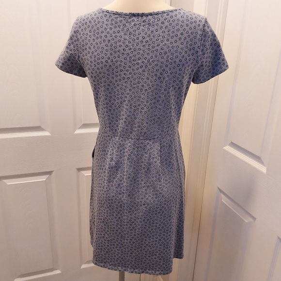 Boden Two Toned Blue Dress With Pockets Size 6P - Picture 2 of 7